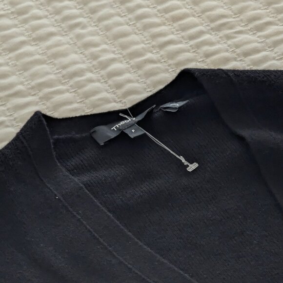 NWOT Theory Long Cardigan in Cashmere, Black - Picture 5 of 7